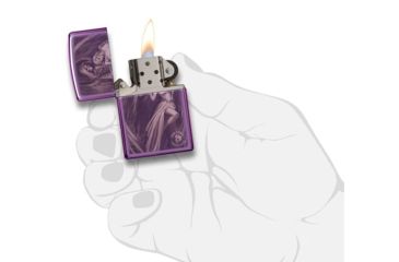 Image of Zippo High Polish Purple Anne Stokes Pocket Lighter w/ Box 29717