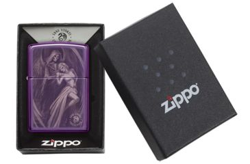 Image of Zippo High Polish Purple Anne Stokes Pocket Lighter w/ Box 29717