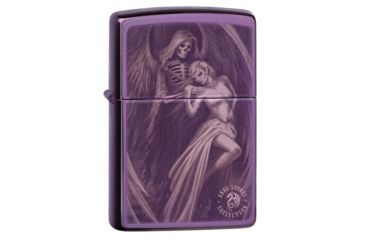 Image of Zippo High Polish Purple Anne Stokes Pocket Lighter w/ Box 29717