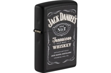 Image of Zippo Jack Daniels Lighter, Black Matte, 1.44 x 2.25, 49281