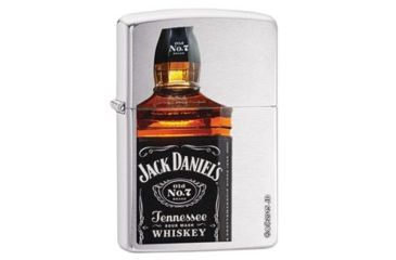 Image of Zippo Jack Daniels Tennessee Whiskey Lighter, Brushed Chrome 28842