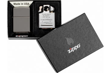 Image of Zippo Lighter and Pipe Insert Combo Lighter, Black Ice, 1.44in x 2.25in, 29789