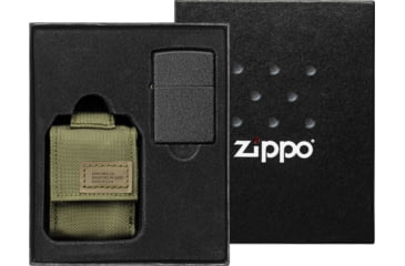 Image of Zippo Lighter with MOLLE Green Pouch, 1.44 x 2.25, 49400