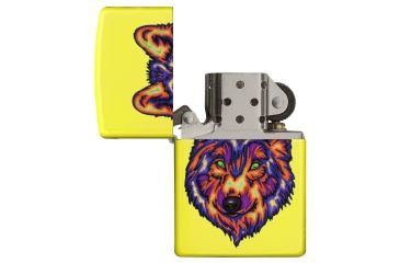 Image of Zippo Neon Wolf Pocket Lighter, 29639
