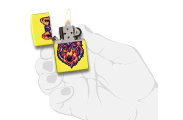 Image of Zippo Neon Wolf Pocket Lighter, 29639