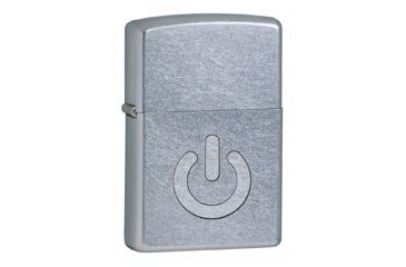 Image of Zippo Power Button Classic Style Lighter, Street Chrome 28329