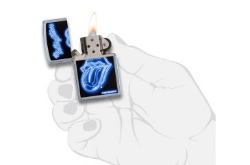 Image of Zippo Rolling Stones Purple Tongue Pocket Lighter, 29581