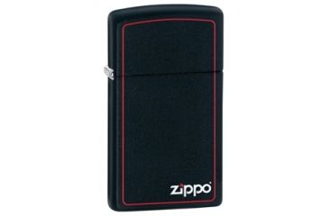 Image of Zippo Classic Style Slim Lighter w/ Border, Black Matte 1618ZB