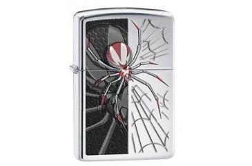 Image of Zippo The Red-Legged Spider Lighter, High Polish Chrome 28795
