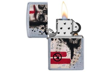 Image of Zippo Trash Polka Tattoo Skull Pocket Lighter 29856