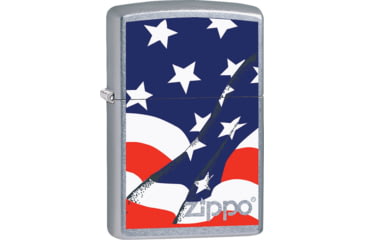Image of Zippo Wavy Flag Lighter, 1.44 x 2.25, 207-077575