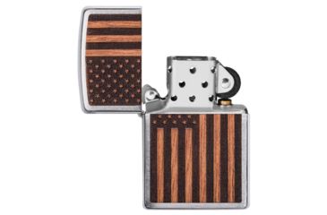 Image of Zippo WOODCHUCK USA American Flag Pocket Lighter, 29966