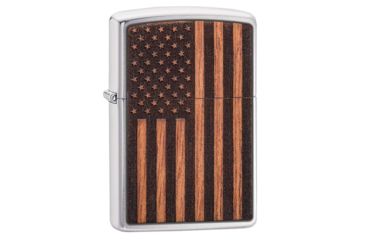 Image of Zippo WOODCHUCK USA American Flag Pocket Lighter, 29966