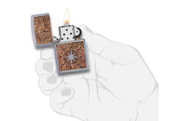 Image of Zippo WOODCHUCK USA Compass Pocket Lighter, 49055