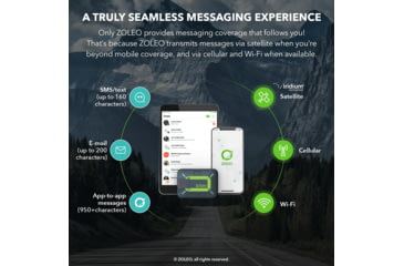 Image of ZOLEO Satellite Communicator, Black/Green, ZL1000