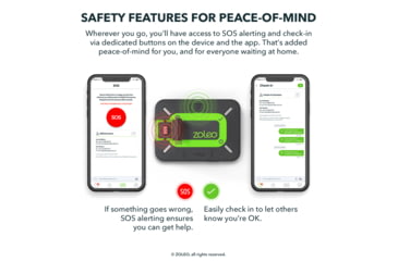Image of ZOLEO Satellite Communicator, Black/Green, ZL1000