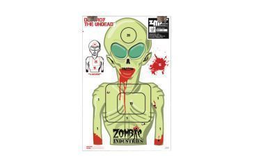 Image of Zombie Industries Marty Martian Alien Zombie Standard Paper Indoor Targets 18x24 Inch 10 Per Package