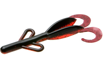 Image of Zoom Baby Brush Hog Creature Bait, 12 Pack, 4in, Black Ruby, 42139