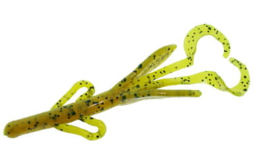 Image of Zoom Baby Brush Hog Creature Bait, 12 Pack, 4in, Chartreuse Pumpkin, 042012X