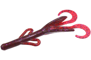 Image of Zoom Baby Brush Hog Creature Bait, 12 Pack, 4in, Cranberry, 042431X