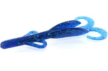Image of Zoom Baby Brush Hog Creature Bait, 12 Pack, 4in, Emerald Blue, 042352X