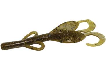 Image of Zoom Baby Brush Hog Creature Bait, 12 Pack, 4in, Green Pumpkin Gold, 042303X