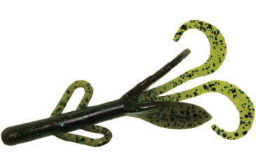 Image of Zoom Baby Brush Hog Creature Bait, 12 Pack, 4in, Green Pumpkin Green, 42184