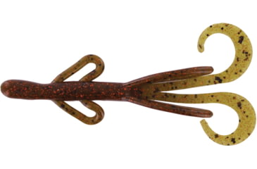 Image of Zoom Baby Brush Hog Creature Bait, 12 Pack, 4in, Green Pumpkin Orange Glit, 042306X