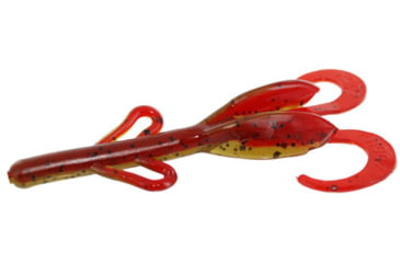 Image of Zoom Baby Brush Hog Creature Bait, 12 Pack, 4in, Green Pumpkin Tomato, 042338X