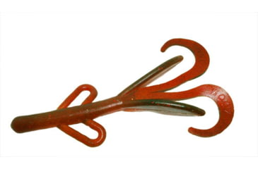 Image of Zoom Baby Brush Hog Creature Bait, 12 Pack, 4in, Motoroil Red, 042273X