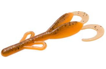 Image of Zoom Baby Brush Hog Creature Bait, 12 Pack, 4in, Pumpkin Spice, 042268X