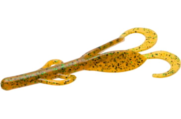 Image of Zoom Baby Brush Hog Creature Bait, 12 Pack, 4in, Rootbeer Pepper Green, 42097