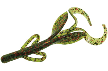 Image of Zoom Baby Brush Hog Creature Bait, 12 Pack, 4in, Watermelon Green Orange, 42216