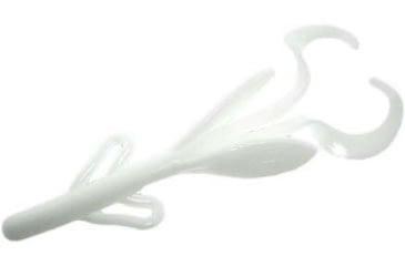 Image of Zoom Baby Brush Hog Creature Bait, 12 Pack, 4in, White, 042040X
