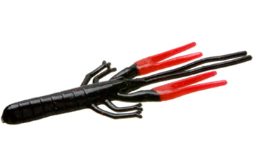 Image of Zoom Big Critter Craw, 10 Pack, 5in, Black Red Glit/Red, 039129X