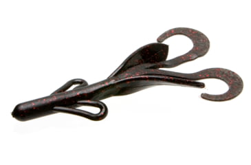Image of Zoom Brush Hog Creature Bait, 8 Pack, 6in, Black Red Glitter, 022001X
