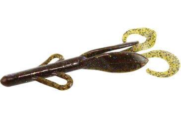 Image of Zoom Brush Hog Creature Bait, 8 Pack, 6in, Green Pumpkin Candy Red, 022332X