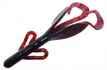 Image of Zoom Brush Hog Creature Bait, 8 Pack, 6in, Plum Apple, 022113X