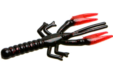 Image of Zoom Lil Critter Craw, 12 Pack, 3in, Black Red Glit/Red, 14129