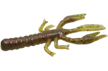 Image of Zoom Lil Critter Craw, 12 Pack, 3in, Green Pumpkin Red, 014202X