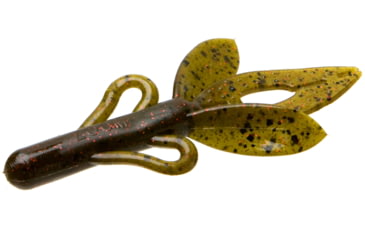 Image of Zoom Super Hog Creature Bait, 10 Pack, 4in, Green Pumpkin Red, 085202X