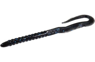 Image of Zoom U-Tale Mid-Size Worm, 20 Pack, 6 3/4in, Black/Blue, 001072X