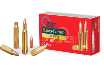 Image of ZSR 5.56x45mm M193 55 Grain FMJ Brass Cased Centerfire Rifle Ammo, 30 Rounds, ZSR-5.56-M193