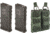 2 TRYBE Defense AR-15 Extended Grasp 10-Round Magazine and 1 TRYBE Defense Double 5.56 Magazine Pouch, Olive Drab Green