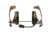 3M V Headset, IHPS Attachment w/ Dual Lead, Coyote Brown, MT20H682HPS-19 CY