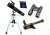 4-PC Ultimate Science Gift Package - Coronado 40mm-400mm Personal Solar Telescope PST, Bushnell 3 in Telescope 789669, Celestron Sky Maps 93722, Tasco Essentials 16x32 FRP Compact Binoculars ES1632