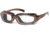 7 Eye Churada AirShield Sunglasses,Brown Crystal Frame,SharpView Clear +2.50 Reader Lens,S-M 164440F