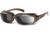 7 Eye Churada AirShield Sunglasses,Brown Crystal Frame,SharpView Gray +1.50 Reader Lens,S-M 164441B