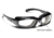 7 Eye Churada AirShield Sunglasses,Glossy Black Frame,SharpView Clear +2.00 Reader Lens,S-M 160540D