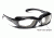 7 Eye Churada AirShield Sunglasses,Glossy Black Frame,SharpView Clear +2.50 Reader Lens,S-M 160540F